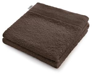 AmeliaHome - Sada bavlněných ručníků hnědý hladké AMARI
