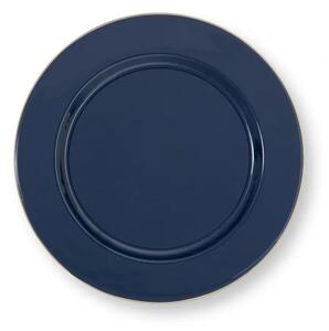 Pip Studio Berry Blues kovový talíř Ø 32cm, tmavě modrý