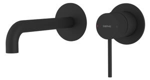 Sapho Sapho, ULTRASAN 2-prvková podomítková umyvadlová baterie, hubice 20cm, černá mat, UT018VB