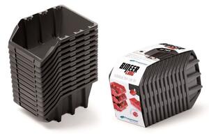 Prosperplast Sada úložných boxů 12 ks BENER 19 x 7,7 x 12 cm černá