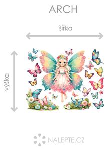 Víla s motýlky arch 75 x 59 cm