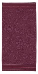 Pip Studio Jasmine Jacquard froté ručník 70x140cm, tmavě růžový
