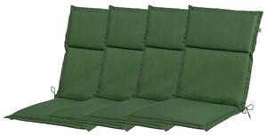 LIVARNO home Sada potahů na židli Houston, 107 x 45 x 4 cm, 4dílná, zelená (800006034)