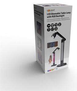 SOLIGHT LED stmívatelná lampička s RGB podsvícením, 10W, 600lm, CCT