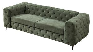 Pohovka MODERN BAROCCO 235 CM tmavě zelená samet Nábytek | Obývací pokoj | Sedací soupravy a pohovky | Pohovky | Pevné