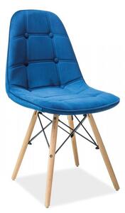 Sedia Jídelní židle AXEL III aksamit modrá
