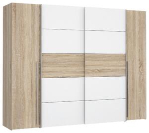 ŠATNÍ SKŘÍŇ, bílá, Sonoma dub, 270/210/61 cm Carryhome - Šatní skříně, Online Only