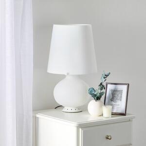 Fontana Arte - stolní lampa 53 cm, Bílá / opál, Ložnice, Sklo, Design