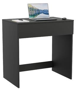 Psací stůl s zásuvkou a toaletním stolkem, výška 75 cm, černý, multifunkční, vhodný do ložnice