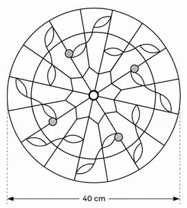 Brilagi - Tiffany vitrážové stropní svítidlo FOLIA 3xE27/60W/230V pr. 40 cm