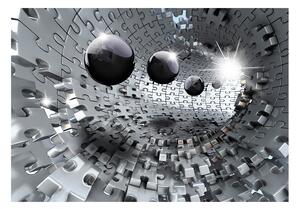 Samolepící fototapeta - Puzzle - tunel 147x105