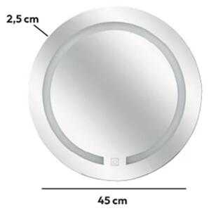 Kosmetické zrcátko LED, O 45 cm, bílé
