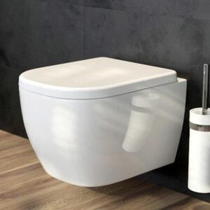 OLTENS Podlahové WC Vernal s hlubokým splachováním, model PureRim, rozměry 34,5 x 50 cm, sada včetně úzkého toaletního sedátka s funkcí SmartClean