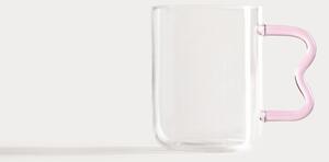 Hrnek ZIGRA průsvitný / růžový 776113 400 ml