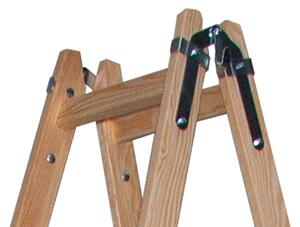 Profesionální dřevěné malířské štafle FISTAR, 2x7 stupňů, pracovní výška 3,6 m