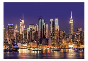 Fototapeta - NYC: Noční město 200x140 + zdarma lepidlo