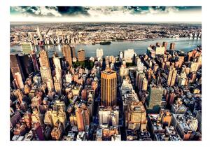 Samolepící fototapeta - Pohled z New Yorku z ptačí perspektivy 147x105