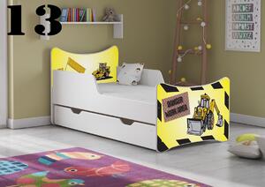 Plastiko Dětská postel se šuplíky Bagr - 13 - 180x90