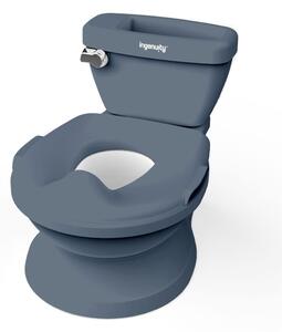 Ingenuity - Dětská toaleta se zvukem MY SIZE modrá 2xAAA