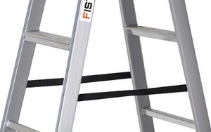 Profesionální hliníkové malířské štafle FISTAR, 2x4 stupně, pracovní výška 2,82 m