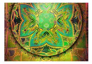 Samolepící fototapeta - Mandala: Smaragdová fantazie 98x70