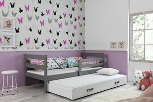 Dětská postel Eryk 2 - Grafit s přistýlkou