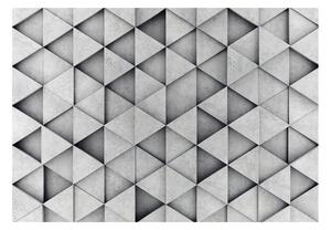 Fototapeta - Šedé trojúhelníky II 200x140 + zdarma lepidlo