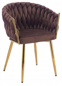 Furnitex Čalouněná Jídelní Židle K7-FX (G) Riviera 28 Hnědá