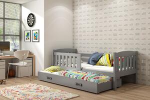 BMS Group Dětská postel s výsuvnou přistýlkou KUBUS grafit Velikost postele: 190x80 cm, Barva šuplíku: Grafit