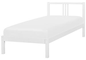 Postel Borovicové dřevo VANNES 90 x 200 cm Bílá