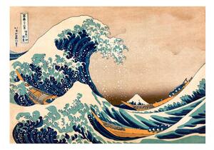 Samolepící fototapeta - Hokusai: Velká vlna za Kanagawou (reprodukce) 147x105