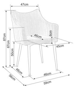 Jídelní židle WESTON krémová/černá