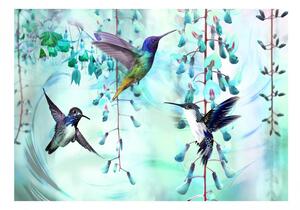 Fototapeta - Létající kolibříci (zelení) 200x140 + zdarma lepidlo