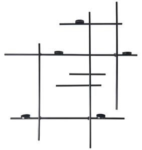 Nástěnný svícen PORTO 74 cm Černá