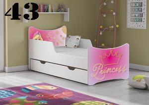Plastiko Dětská postel se šuplíky Princezna - 43 - 180x90
