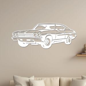Dřevěný obraz Chevrolet Chevelle SS F235 | Rozměry (cm): 60x23 | Zvolte barvu dekoru: Bílá