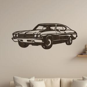 Dřevěný obraz Chevrolet Chevelle SS F235 | Rozměry (cm): 60x23 | Zvolte barvu dekoru: Wenge