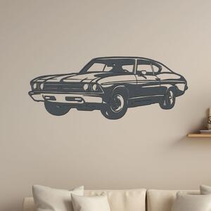 Dřevo života | Dřevěný obraz Chevrolet Chevelle SS F235 | Rozměry (cm): 60x23 | Zvolte barvu dekoru: Antracitová