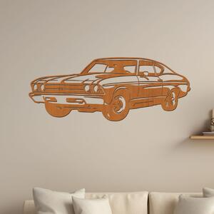 Dřevěný obraz Chevrolet Chevelle SS F235 | Rozměry (cm): 60x23 | Zvolte barvu dekoru: Třešeň