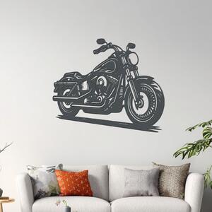 Dřevěný obraz motorky Harley Davidson | Rozměry (cm): 60x50 | Zvolte barvu dekoru: Antracitová