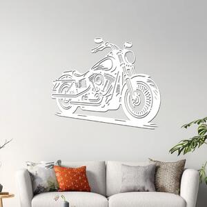Dřevěný obraz motorky Harley Davidson | Rozměry (cm): 60x50 | Zvolte barvu dekoru: Bílá