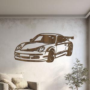 Dřevěný obraz Porsche 911 GT3 RS | Rozměry (cm): 60x29 | Zvolte barvu dekoru: Ořech