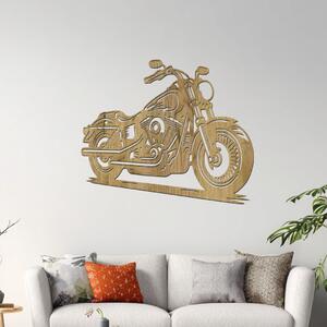 Dřevěný obraz motorky Harley Davidson | Rozměry (cm): 60x50 | Zvolte barvu dekoru: Dub zlatý