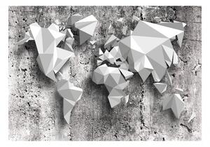 Samolepící fototapeta - Mapa světa: Origami 98x70