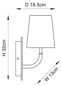 Endon 114202 - Nástěnná lampa 1xE14/7W/230V béžová/zlatá