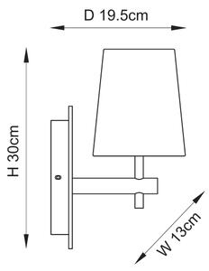 Endon 114200 - Nástěnná lampa 1xE14/7W/230V béžová/zlatá