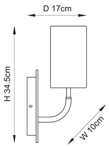 Endon 114203 - Nástěnná lampa 1xE14/7W/230V béžová/zlatá