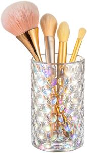 Organizér na make-up, skleněný, vintage styl, barevný, velký, vhodný na toaletní stolek