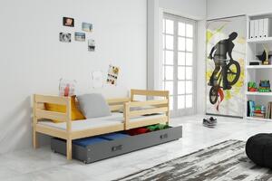 BMS Group Dětská postel s úložným prostorem ERYK borovice Velikost postele: 190x80 cm, Barva šuplíku: Grafit