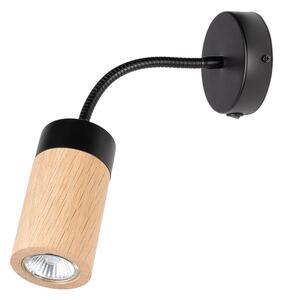 Nástěnné LED svítidlo ANNICK, 1xLED 5W (součást balení), dřevěné stínítko, olejovaný dub, B